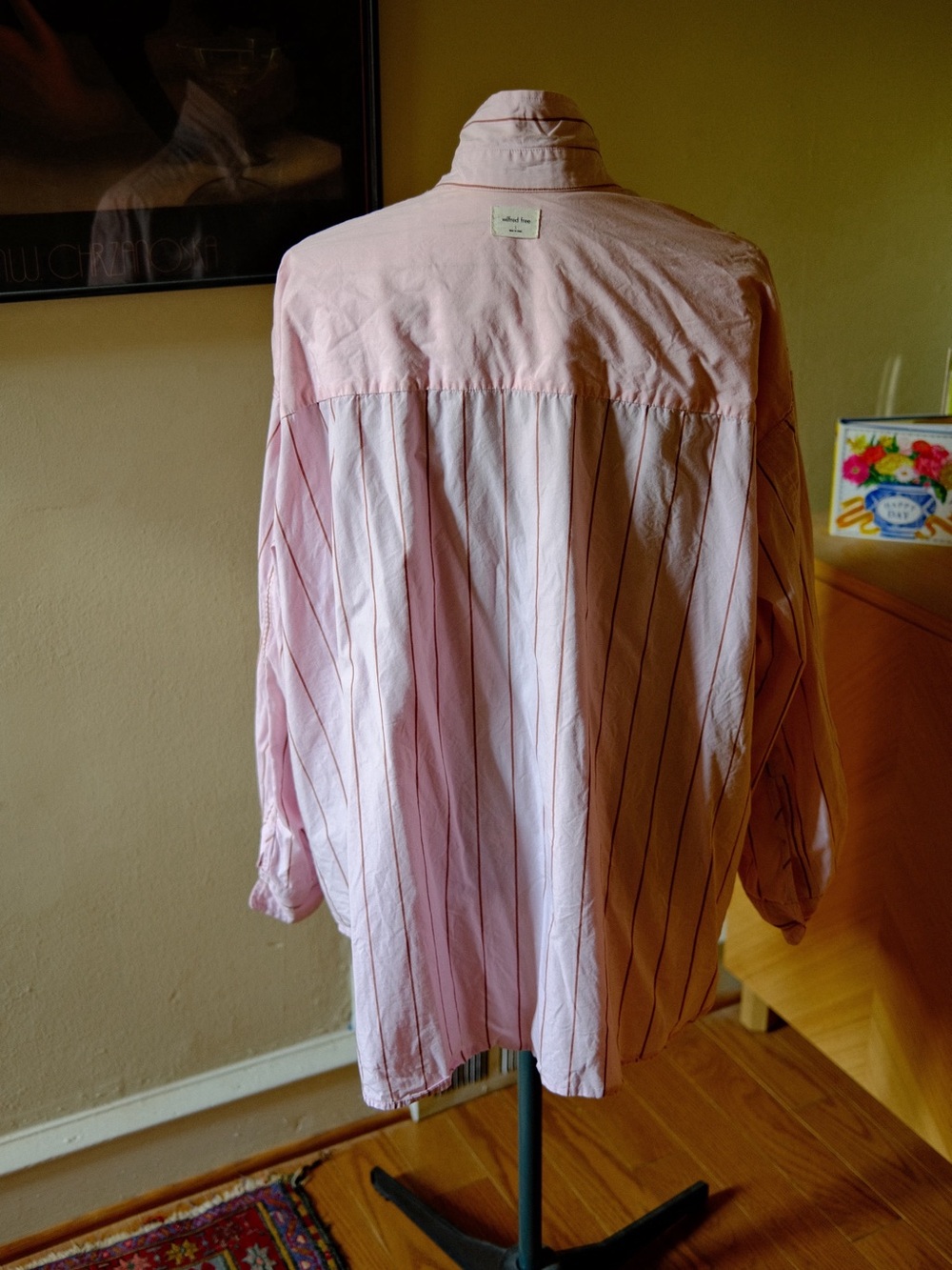 Wilfred Reminisce Oversized Pink Stripe Button-Up Shirt - Picture 4 of 4